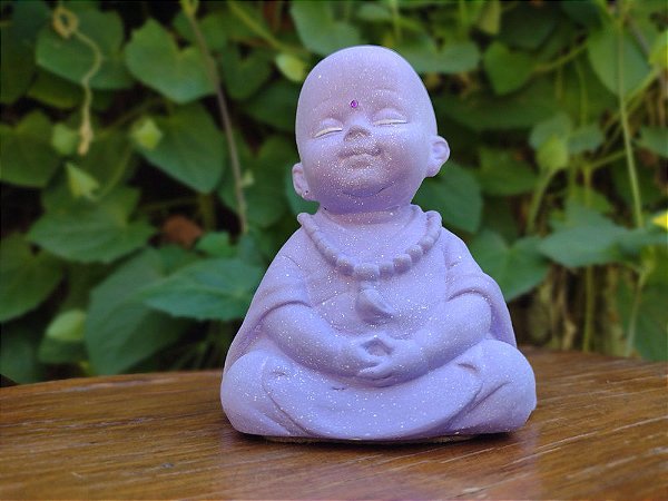 Estatueta em gesso Monge Meditando