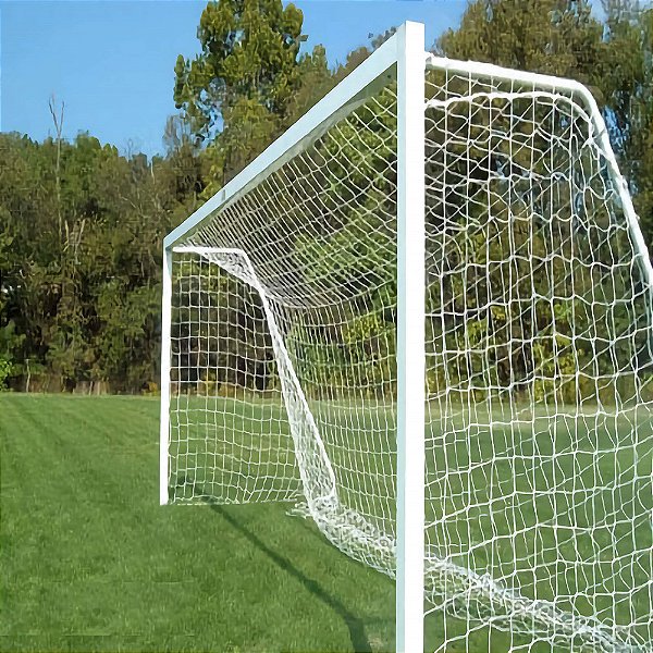 Par Redes Gol Society Fio 4  Malha 14 Modelo Véu Nylon (Futebol Society) - 6 Mts