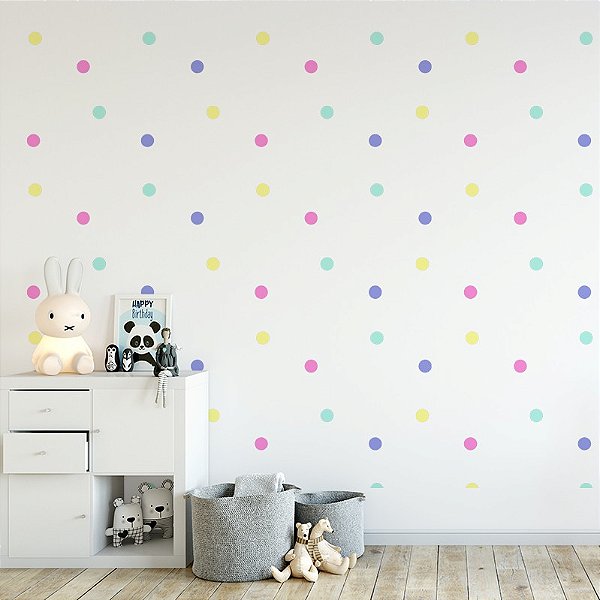 Kit 216 Adesivos de Parede - Bolinhas