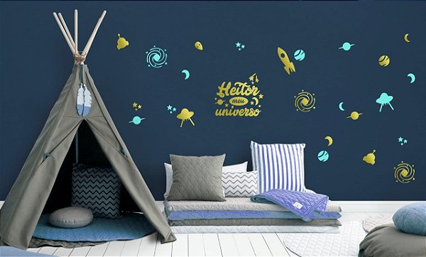 Kit Adesivos Decorativos de Parede - UNIVERSO