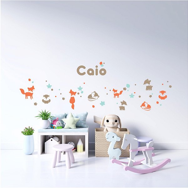 Kit Adesivos Decorativos - Raposa e amigos da floresta