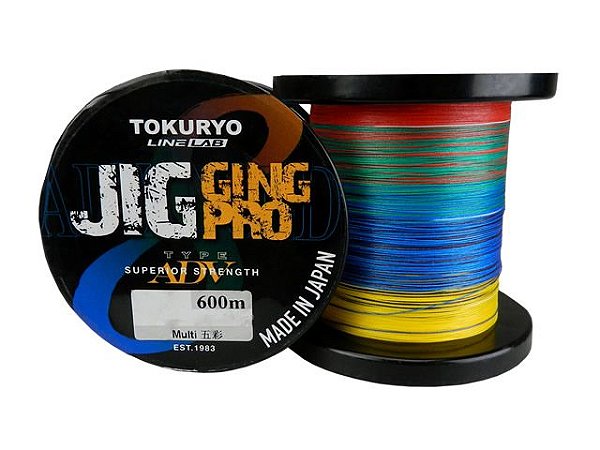 Linha Multi Tokuryo Jigging Pro X8 Multicolor 120 libras - PE 10.0 - 600m - 8 Fios