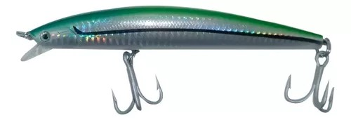 Isca Sea Minnow 15cm 33g Pesca Oceanica Sea Fishing Cor Green black line CLA0739