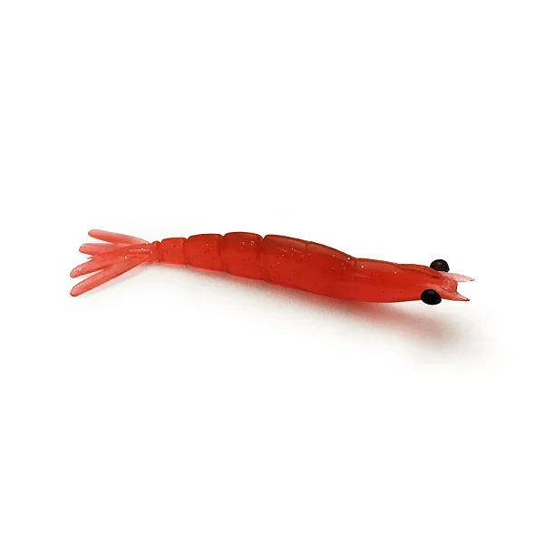 Iscas Camarões Artificiais X-MOVE 3 unidades (ESCOLHA) 7cm - 9cm - 12cm - RED