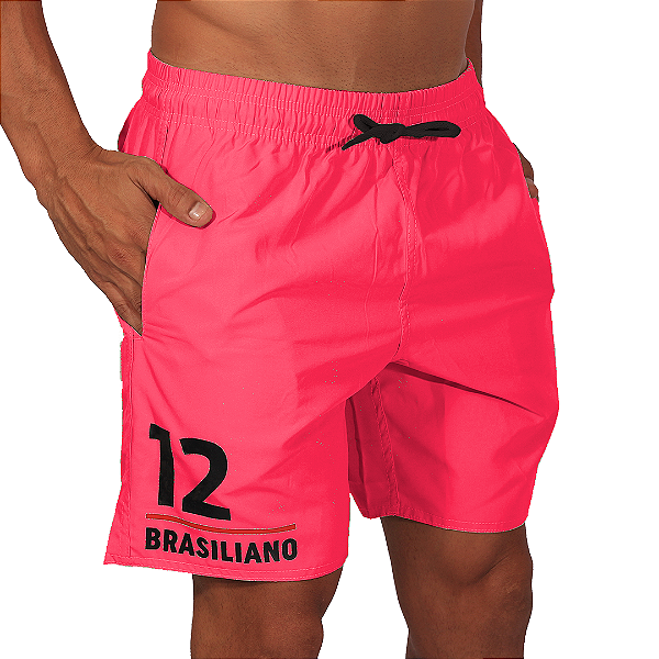 Short Mas. Personalizável BSCross - Rosa Neon