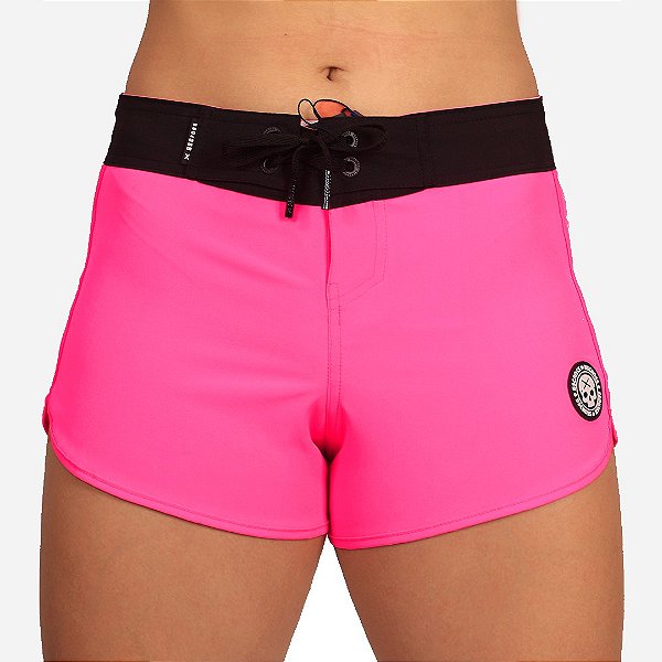 Short fem. tactel curto - Rosa