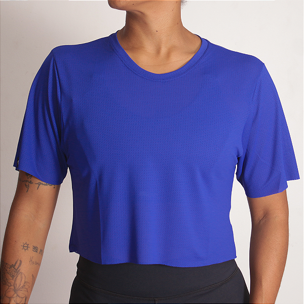 Cropped BSCross Tela - Azul