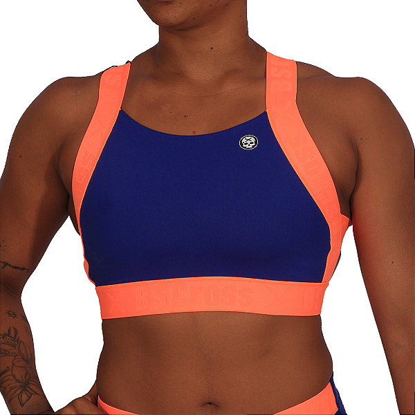 Top BSCross Stripes - Royal / Laranja