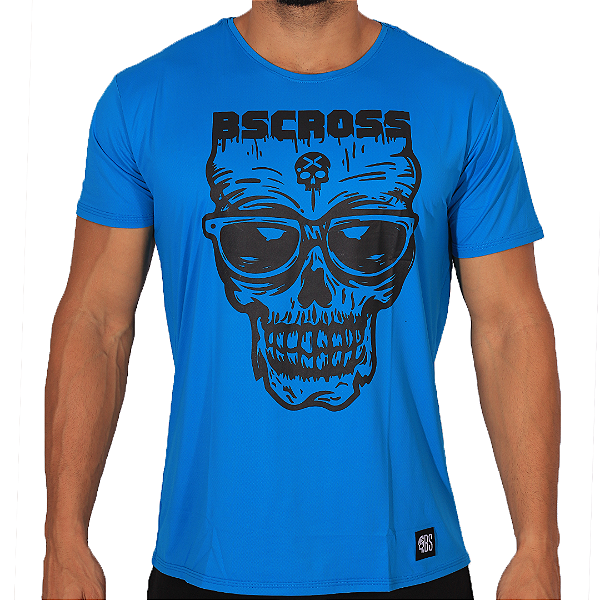 Camiseta Mas. Skull Ink - Azul