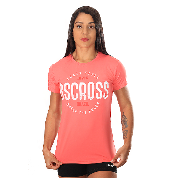 Camiseta fem. BSCross Crazy Style - Rosa