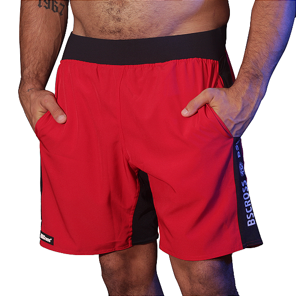 Short masc. Lateral BSCross - Vermelho