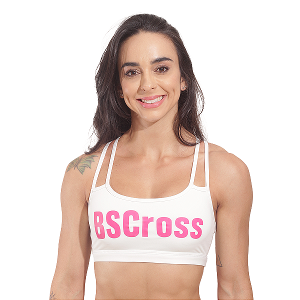 Top BSCross - Off White / Rosa