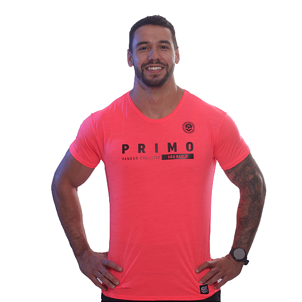 Camiseta Masculina Personalizável Exclusive Team - BS Cross - Rosa Neon