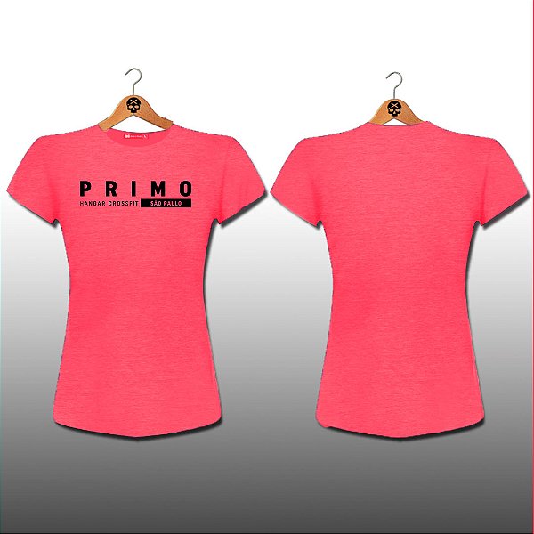 Camiseta Feminina Personalizável Exclusive Team - BS Cross - Rosa Neon
