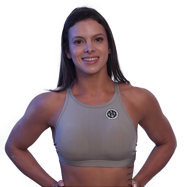 Top Front Crazy Style - Cinza
