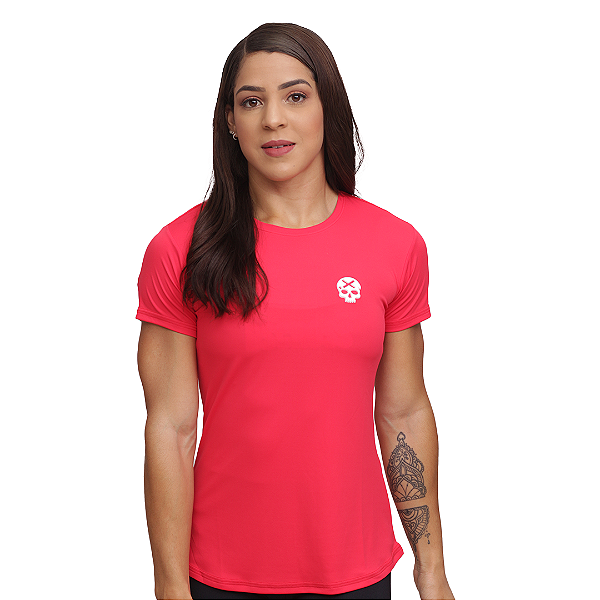 Camiseta fem. Skull Rubber - vermelha