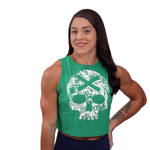 Cropped Caveira - Verde