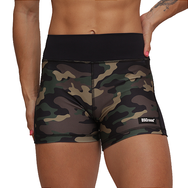 Short fem. BS - Camuflado Verde