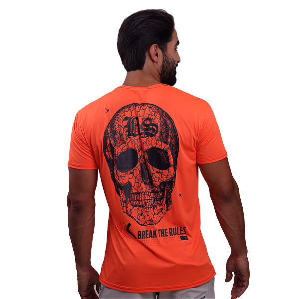 Camiseta Mas. BS Big Skull - Laranja Imperial