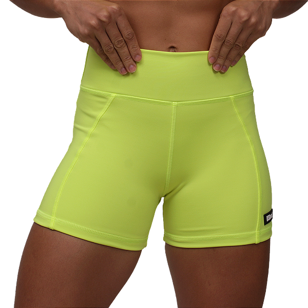 Short fem. intermed. BS Levanta Bumbum - Amarelo Neon