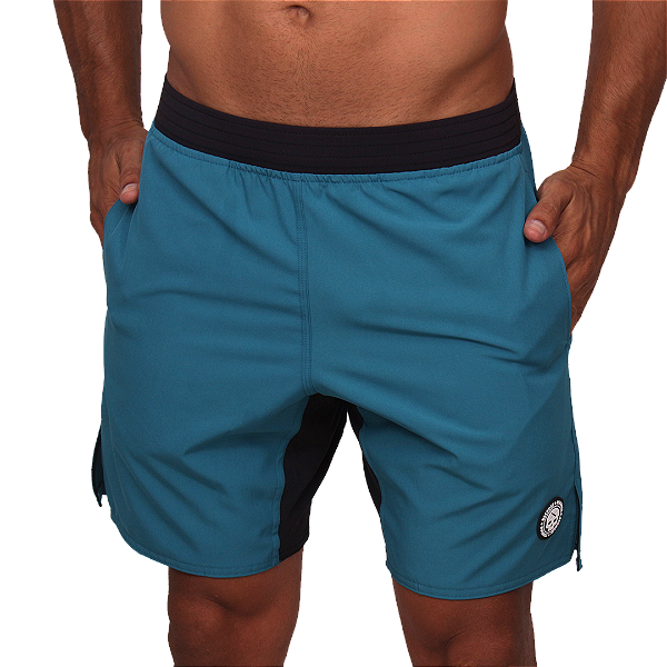 Short mas. BS cós curto - Azul Petróleo