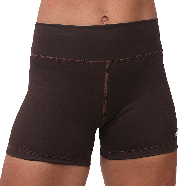 Short fem Intermed Basico BS - Marrom