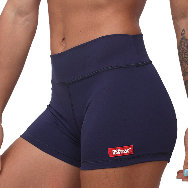 Short fem Intermed Basico BS - Azul Marinho