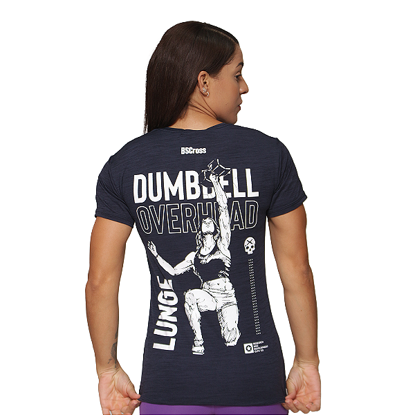 Camiseta Fem. Dumbbell BS - Azul Marinho