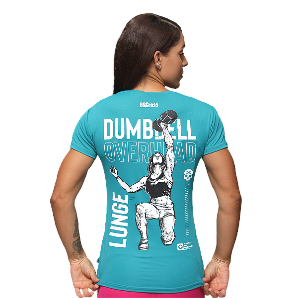 Camiseta fem. Dumbbell BS - Verde Turquesa