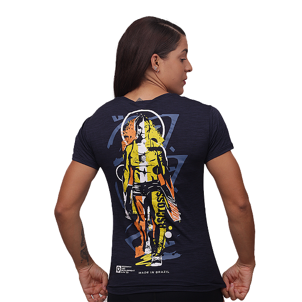 Camiseta Fem. BS Movimentos  - Azul Marinho
