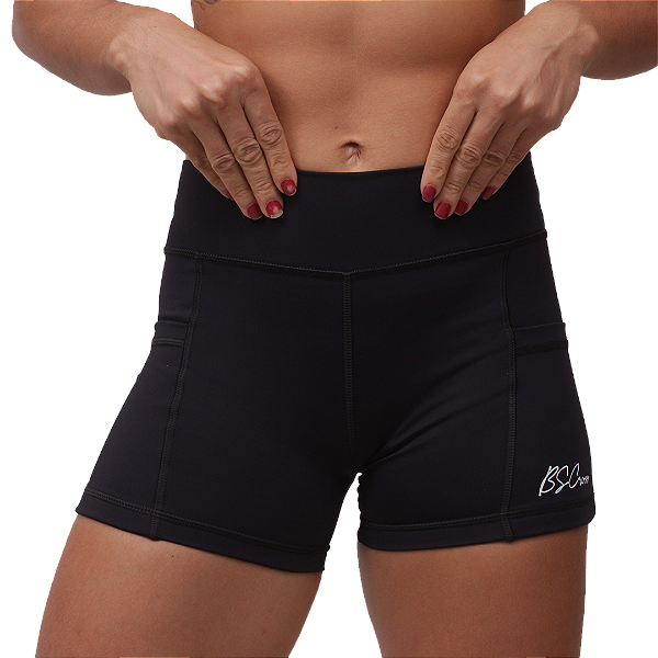 Short fem. Intermediário c/ bolso BS - Preto