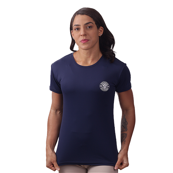 Camiseta fem. No Rep - Azul marinho