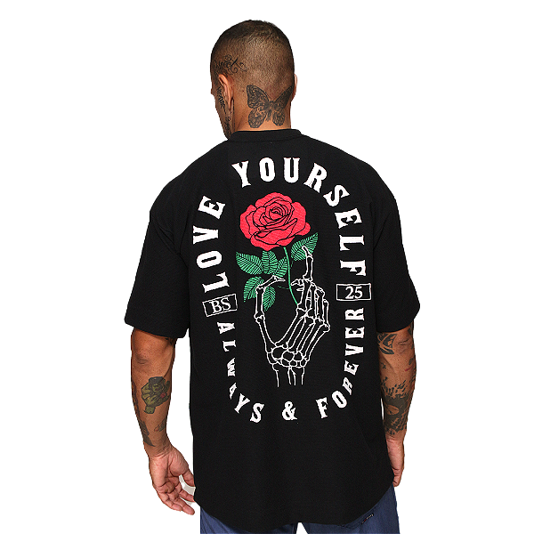 Camiseta Mas. Big Oversized BS Your Self - Preto