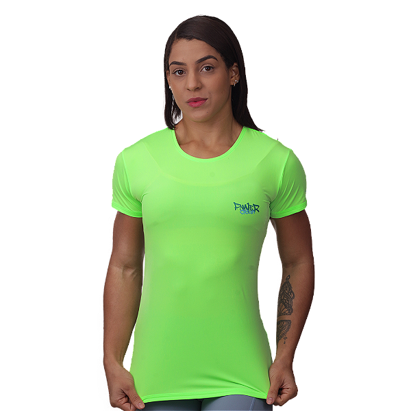 Camiseta fem. Bs Cross  Power - Verde Neon