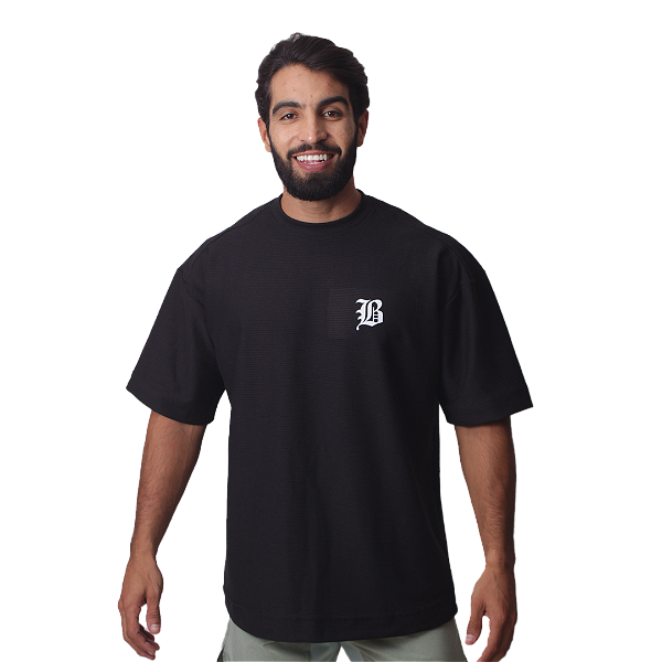 Camiseta Mas. Big Oversized BS Sombra  - Preto