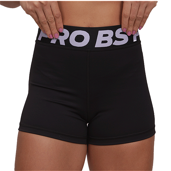 Short  Fem cós Elastico Personalizado  BS - Preto