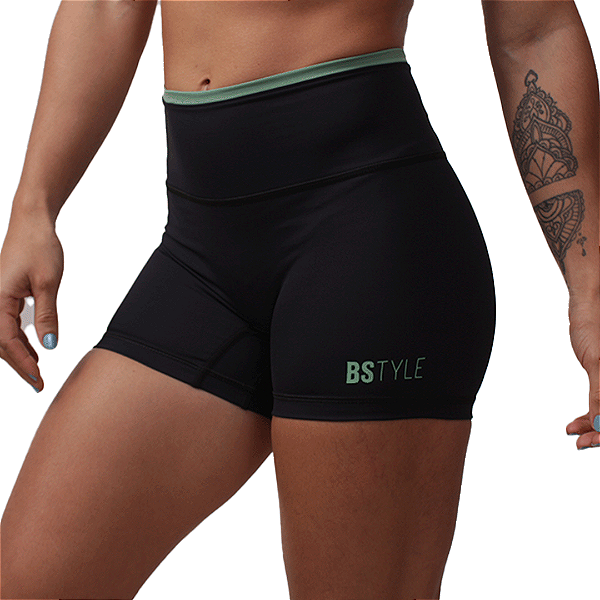 Short fem. Bs  Inter Sem Costura  - Preto