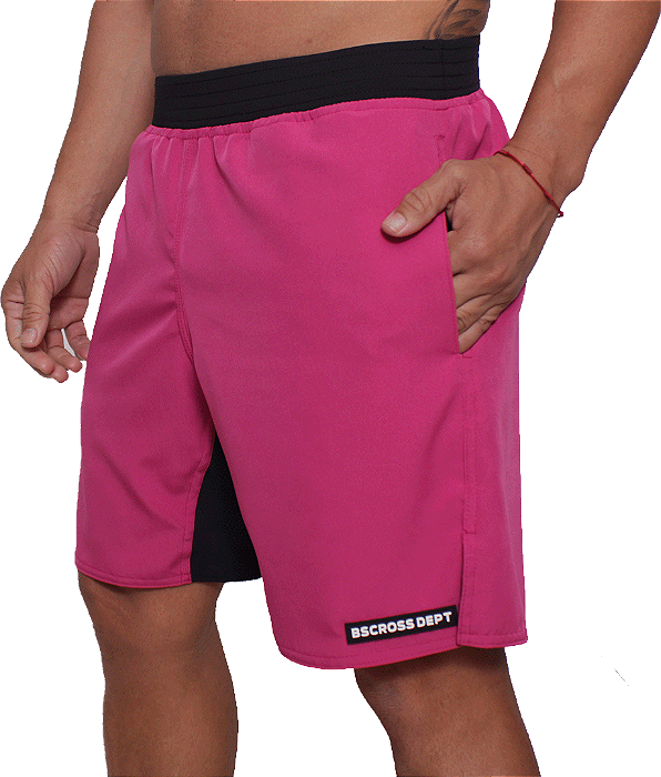 Short mas. BS cós Estreito - Rosa Choque