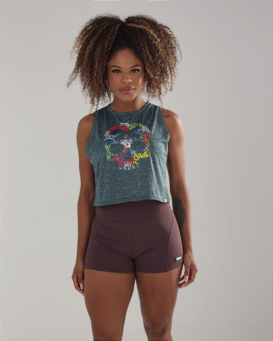 Cropped BS Grafite - Verde