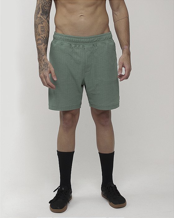 Short masc C/ Malha Trabalhada -Verde