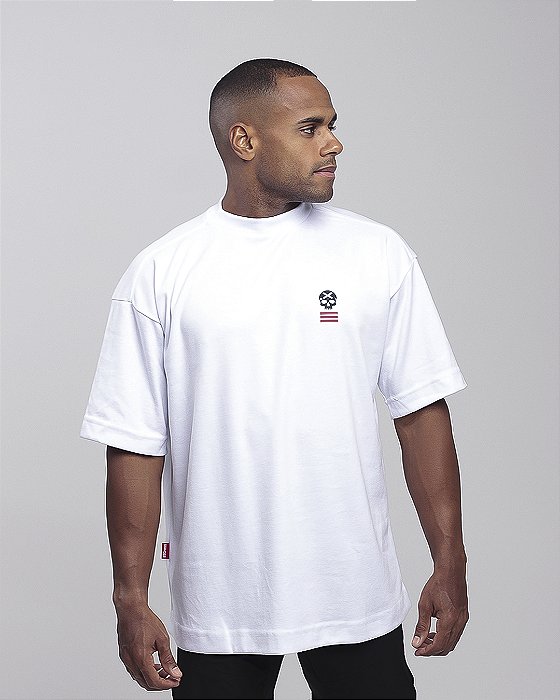Cam Big Oversized BS Skull Love - Branco