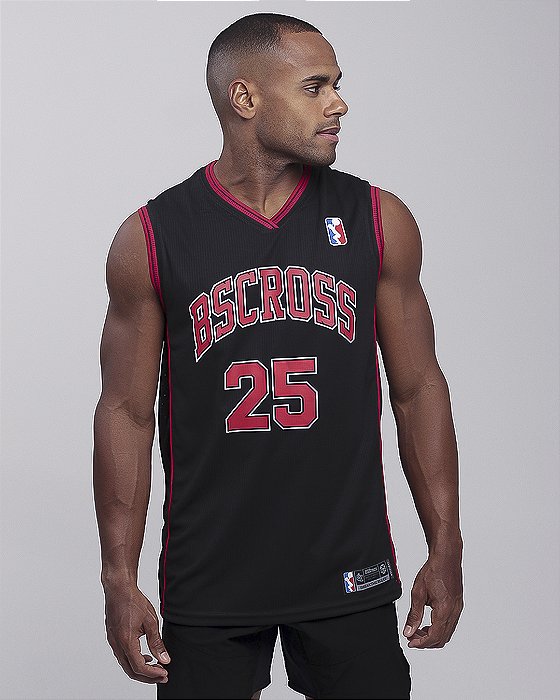 Regata Masc Lateral em Tela - Preto