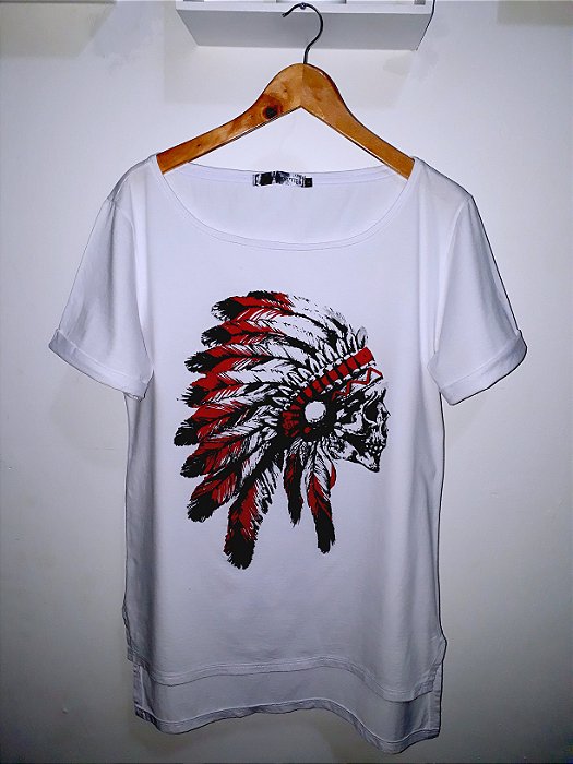 CAMISETA LONG INDIAN SKULL