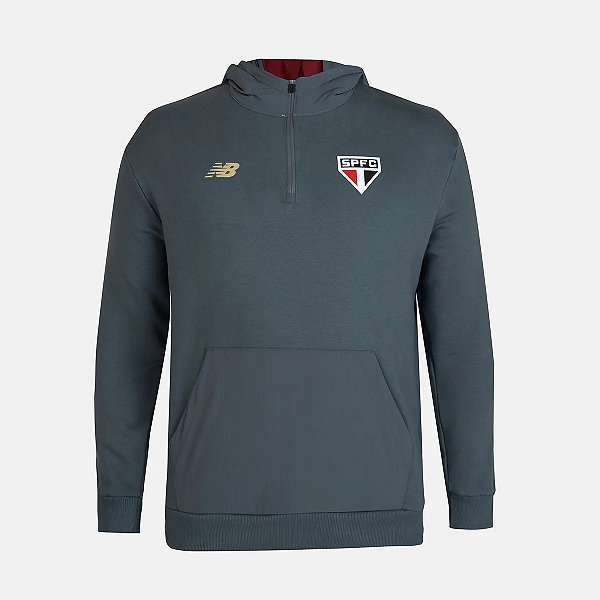 CASACO COM CAPUZ NEW BALANCE SÃO PAULO CINZA 2025