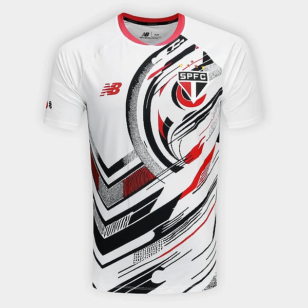 CAMISA NEW BALANCE SÃO PAULO PRÉ JOGO BRANCA 25-26