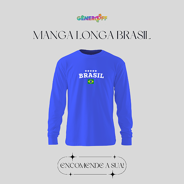 Camiseta Manga Longa Brasil