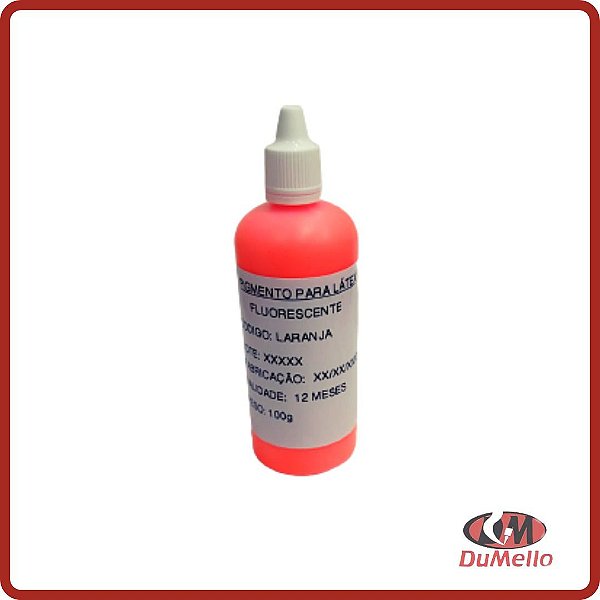 Pigmento Para Látex - Laranja Fluorescente 100g