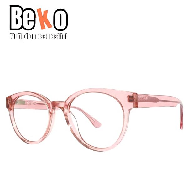 Armação de Óculos Feminina Rosa Transparente 7HXPG2RL3