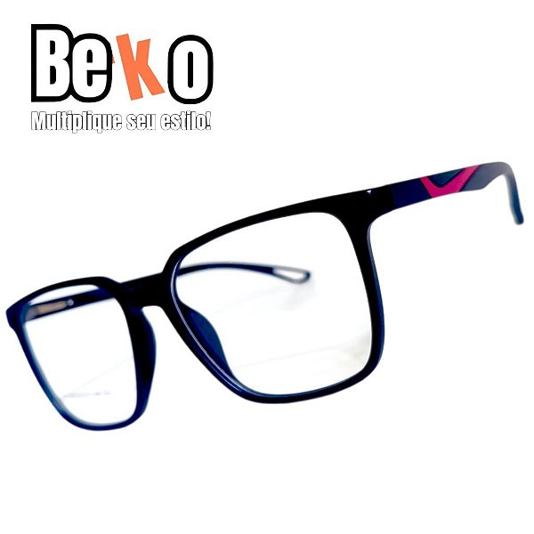 Armação para Óculos Estilo Quadrado Preto Fosco ZX8T7MLZA