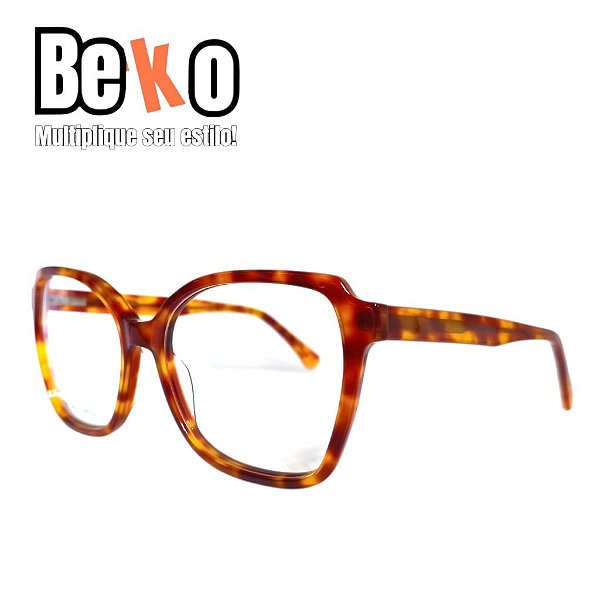 Armação Tartaruga Feminina Quadrada Acetato - BEKO